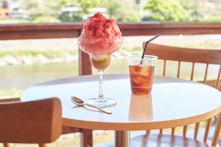 BABBI GELATERIA KYOTOのかき氷とドリンクのセット